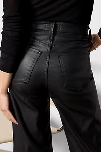 Petite Coated Meg Wide Leg