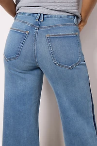 Good Waist Palazzo Crop Tux Stripe