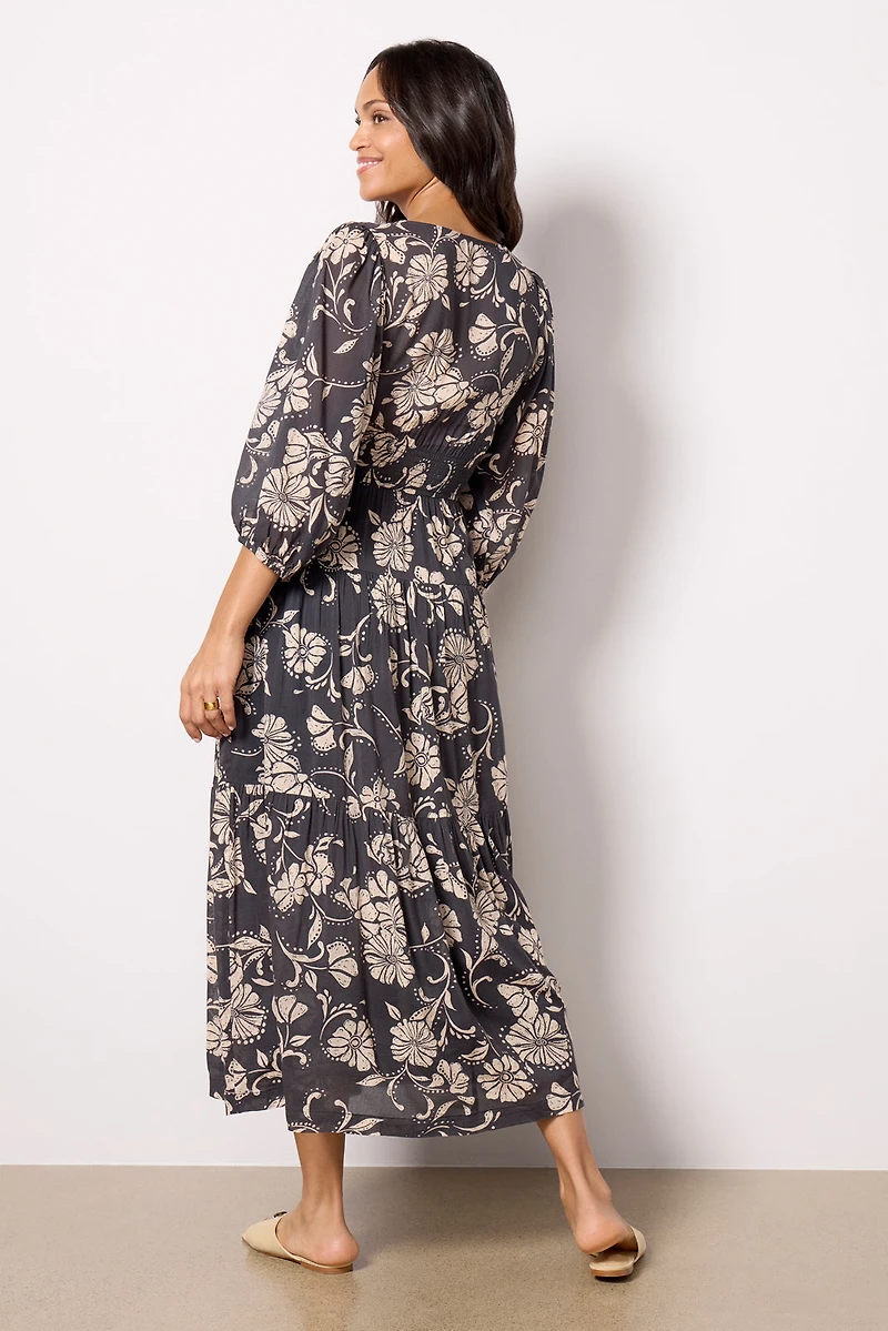 Ariana Floral Midi Dress
