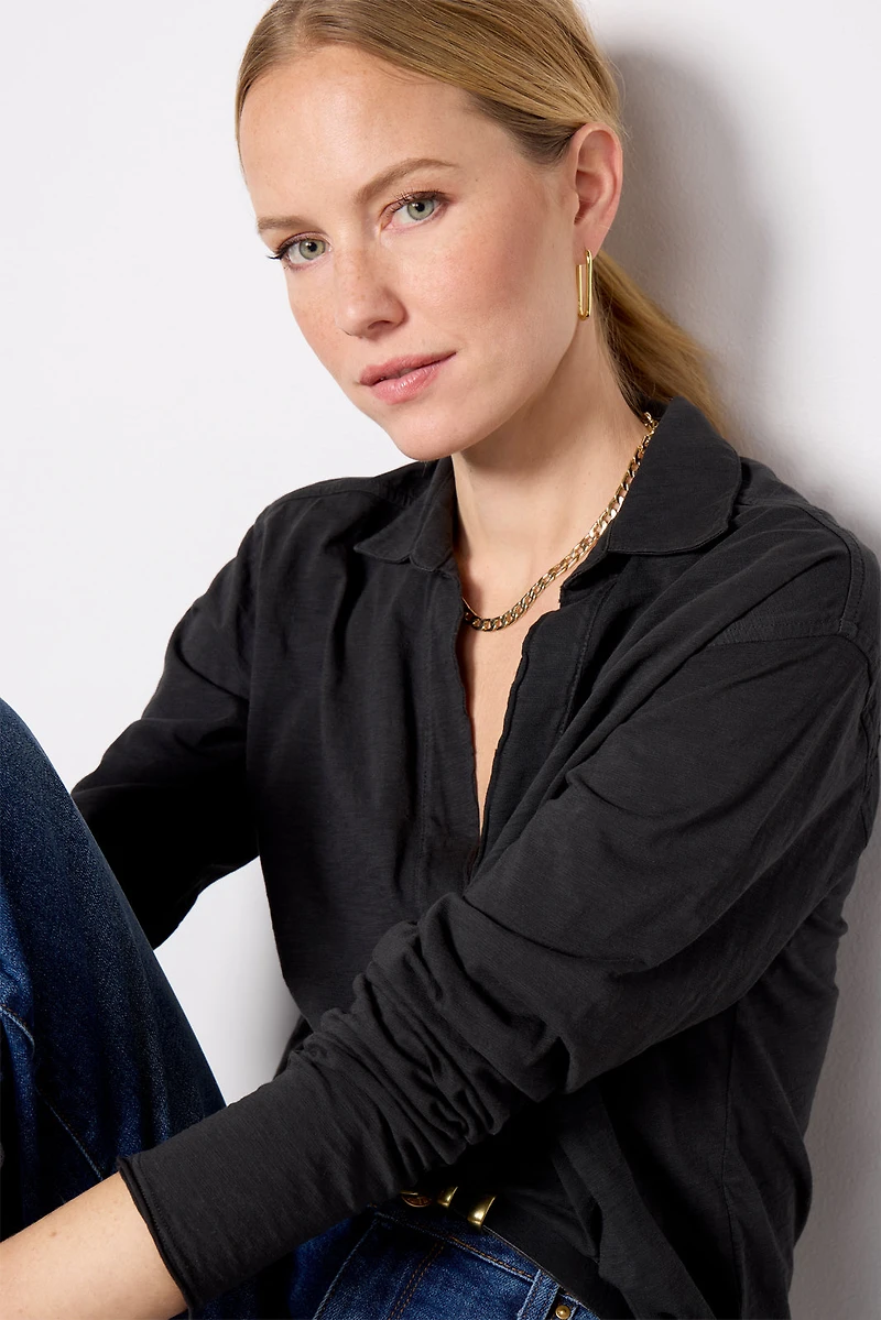 Romy Relaxed Polo Top