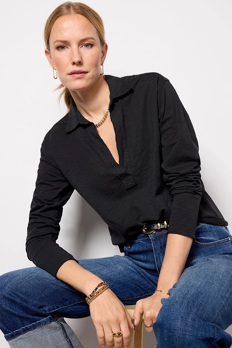 Romy Relaxed Polo Top