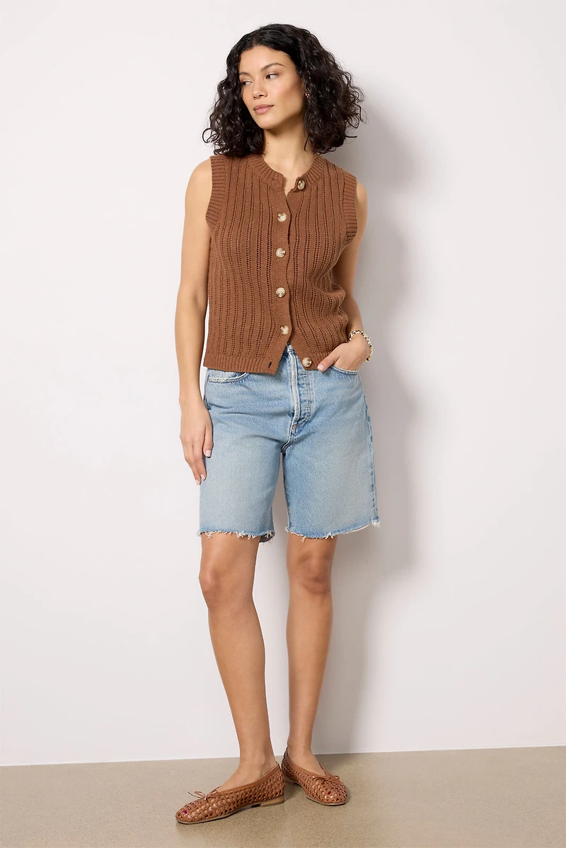 Pointelle Shell Vest