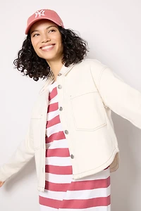 All Day Cropped Twill Jacket