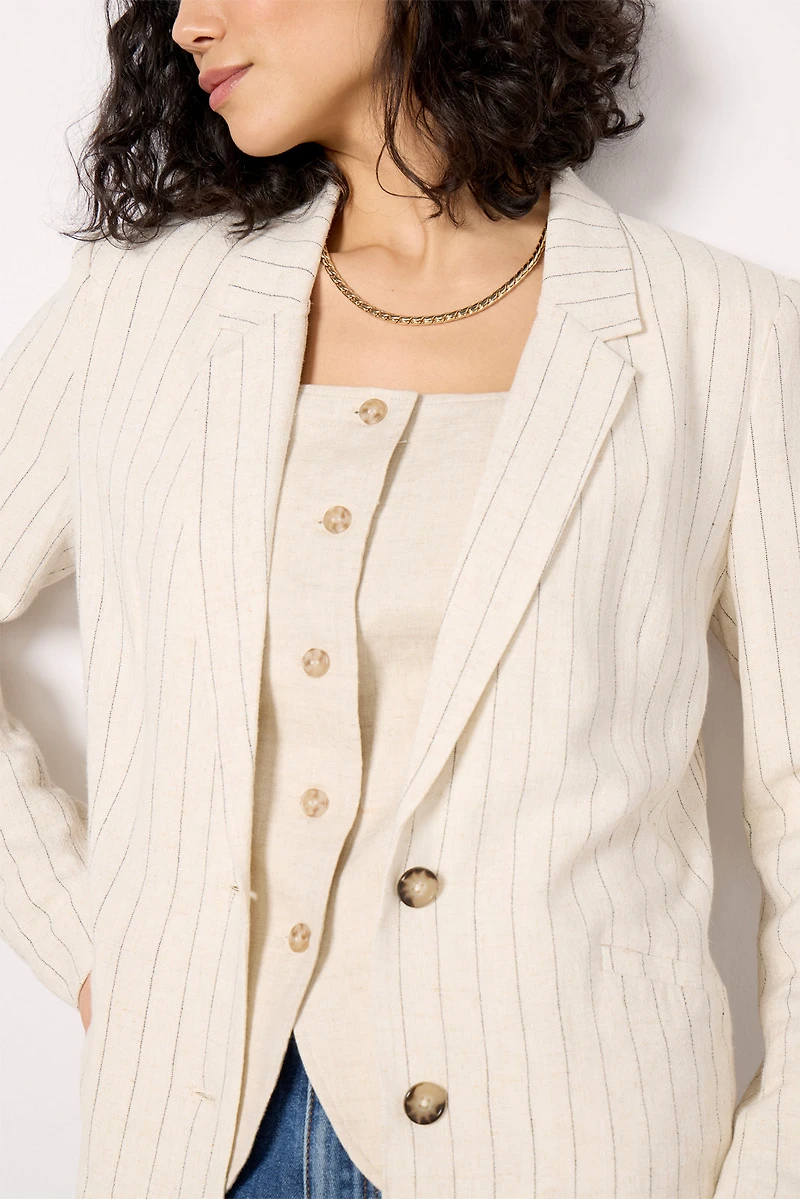 Livingston Pinstripe Blazer