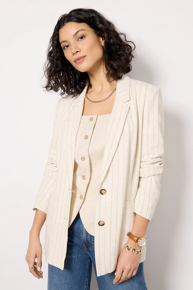 Livingston Pinstripe Blazer