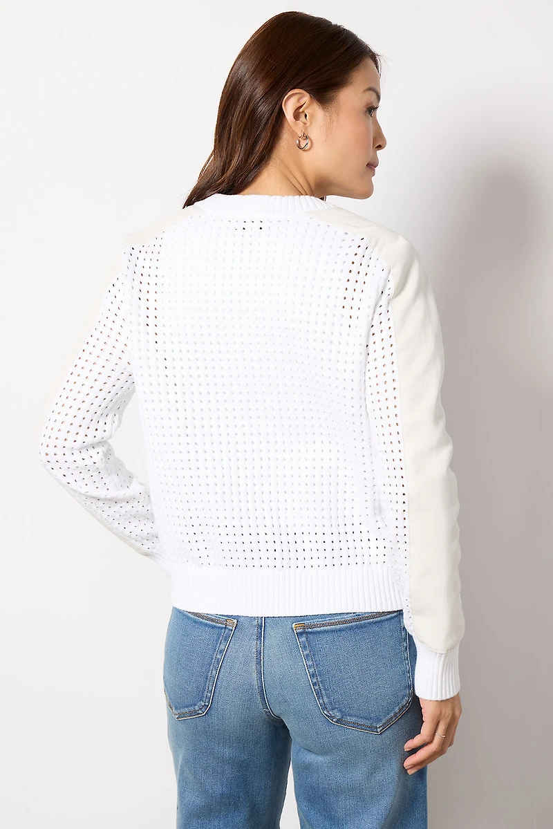 Harlow Open Stitch Bomber
