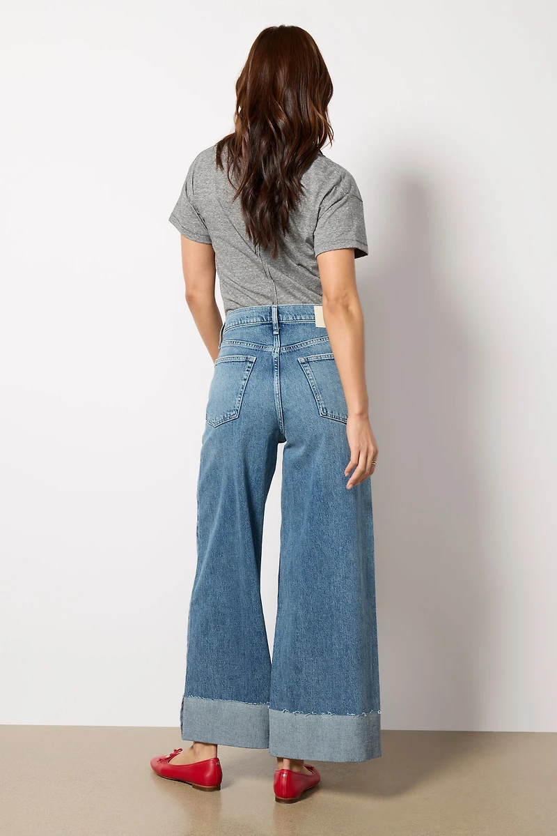 SOFIE HIGH-RISE ANKLE WIDE LEG WITH CUFF