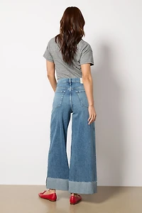 SOFIE HIGH-RISE ANKLE WIDE LEG WITH CUFF
