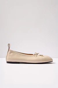 Rosalind Cream Leather Ballet Flats