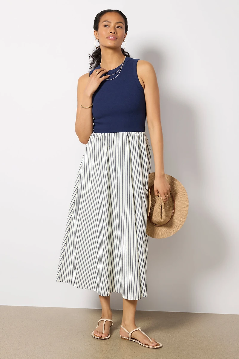 Rhett Mixed Media Maxi Dress