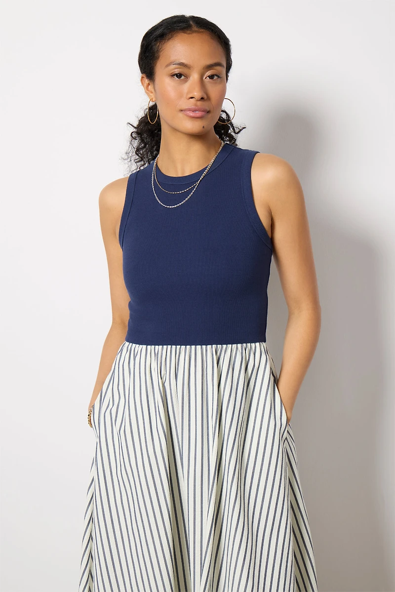 Rhett Mixed Media Maxi Dress