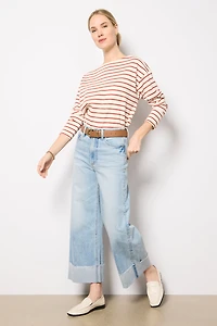 Sport Jersey Boatneck Top
