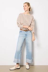 Sport Jersey Boatneck Top