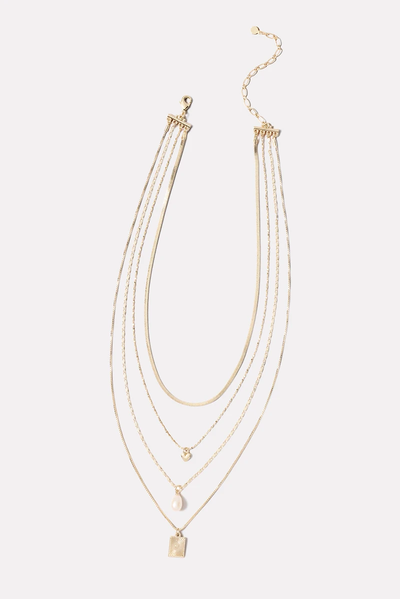 Dua Layer Pendant Necklace