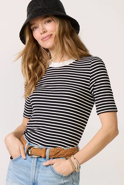 Rhett Stripe Elbow Tee