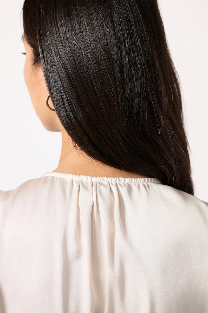 Ariella Sleeveless Lace Trim Blouse