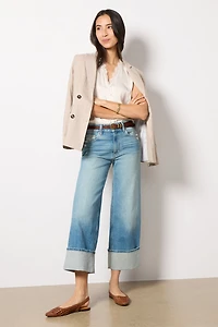 Ariella Sleeveless Lace Trim Blouse