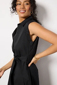 Perry Tie Waist Shirt Dress