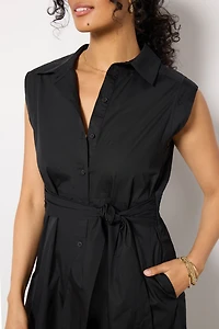 Perry Tie Waist Shirt Dress
