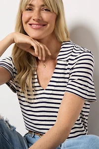 Striped Polo Tee