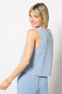 Sloane V-Neck Denim Tank