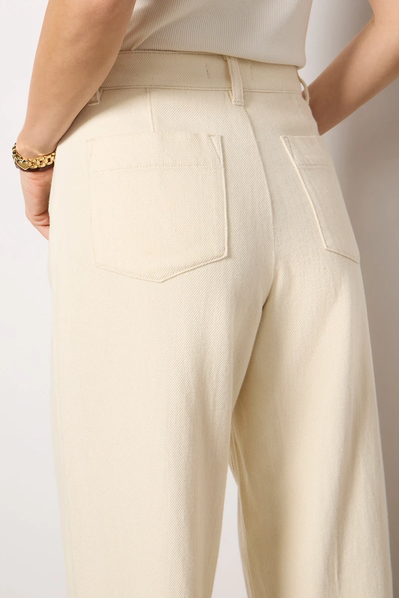 Soft Marine Wide Leg Crop