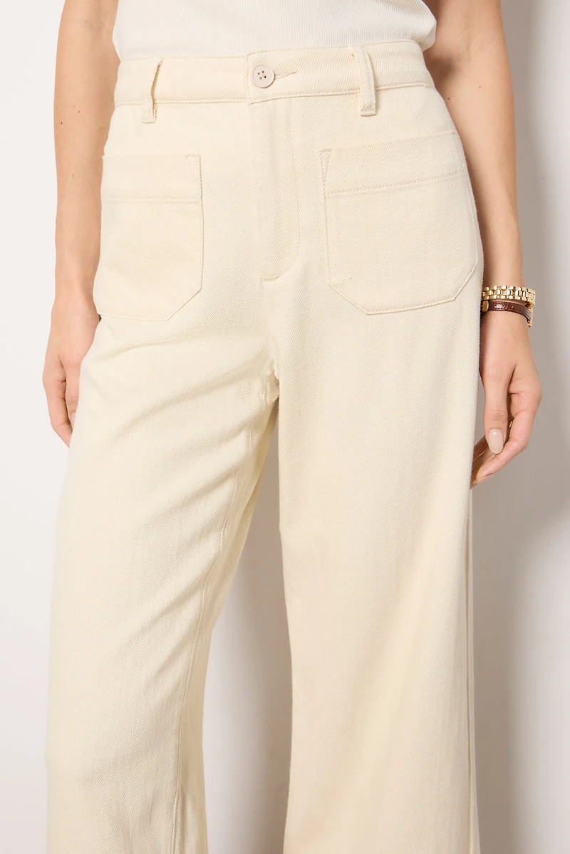 Soft Marine Wide Leg Crop