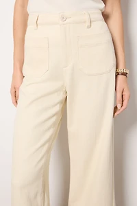 Soft Marine Wide Leg Crop