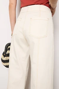 Meg Wide Leg with Contrast Stitch