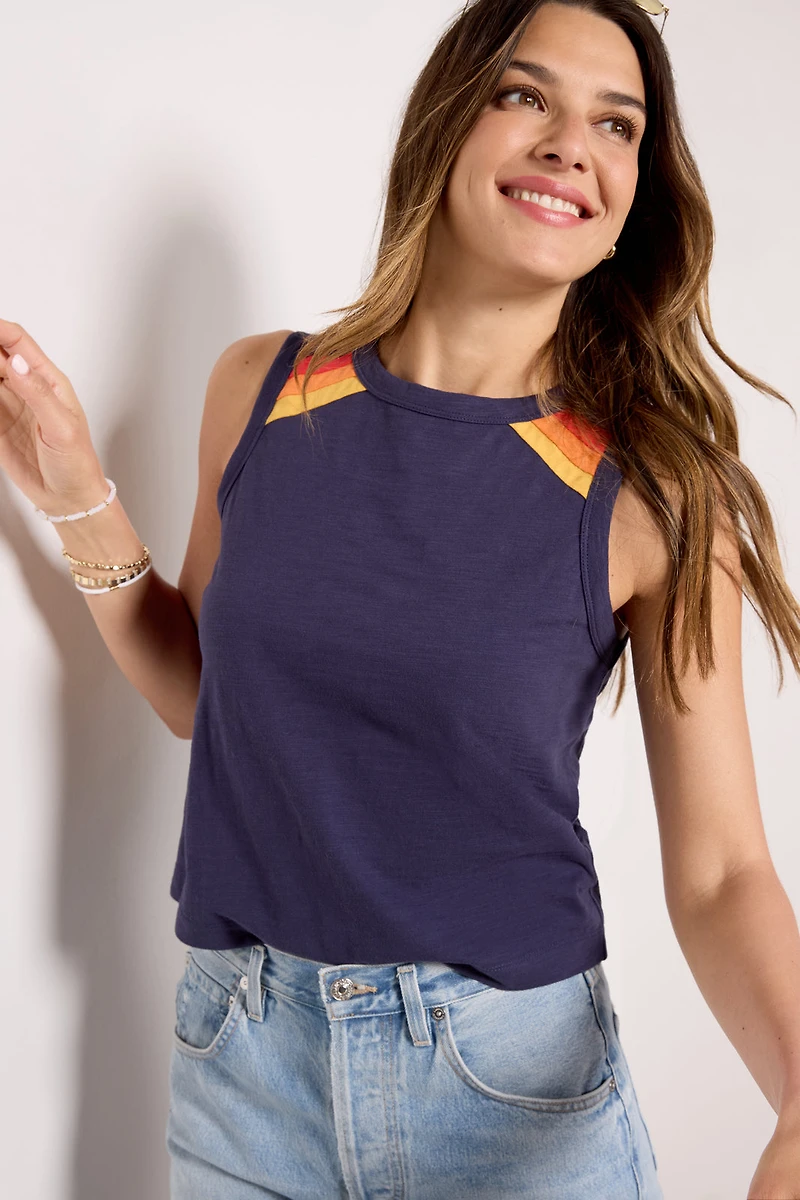 Ayla Stripe Raglan Tank