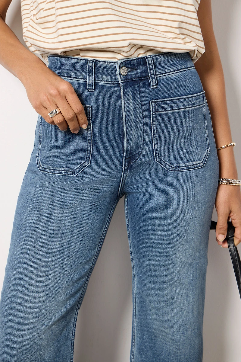 Stretch Terry Cropped Pant