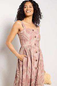 Petersen Button Front Midi Dress