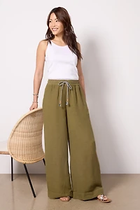 Wide Leg Linen Pant