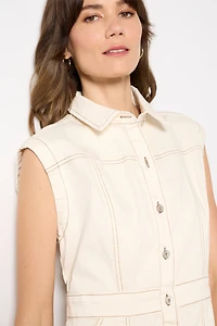 Sleeveless Denim Dress