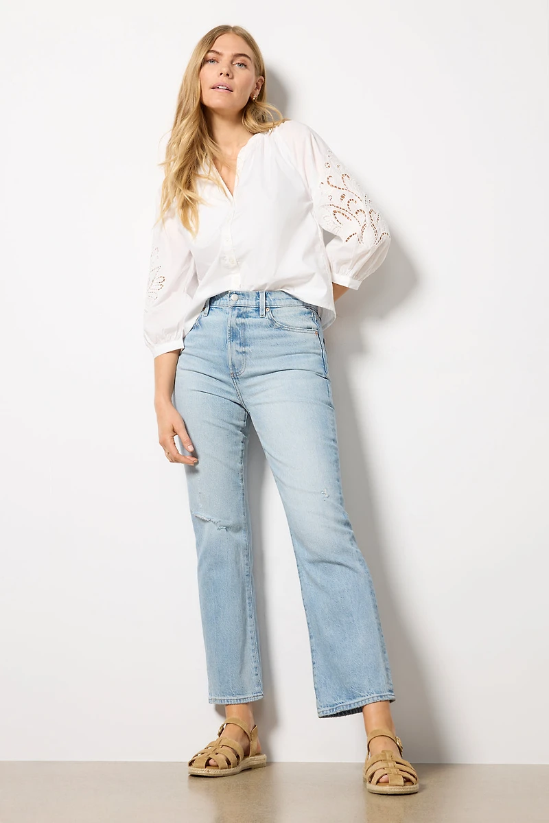 Ainsley Eyelet Sleeve Top