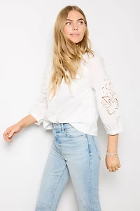 Ainsley Eyelet Sleeve Top