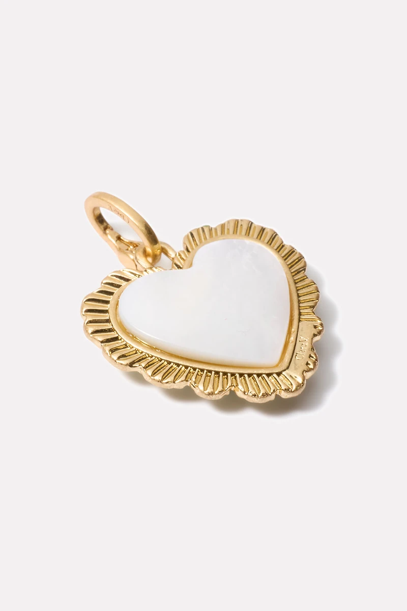 Scallop Heart Charm
