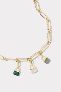 Padlock Parker Charm - Mother of Pearl