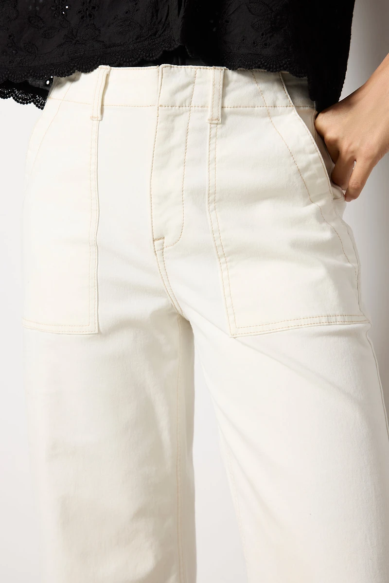 Sophia Contrast Stitch Wide Leg Pant
