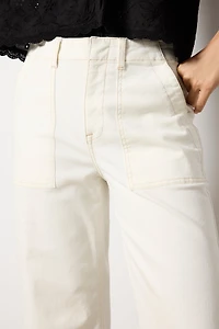 Sophia Contrast Stitch Wide Leg Pant