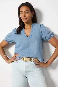 Cayden Indigo Blouse
