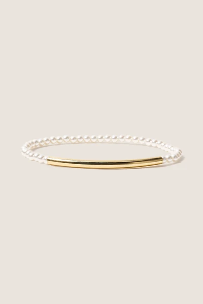 Bliss Bar Smooth Pearl 3mm Bracelet