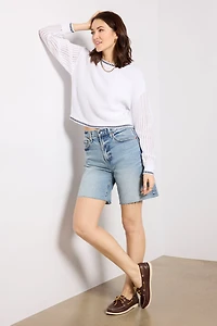 Uma Mixed Stitch Crew Neck