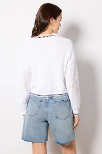 Uma Mixed Stitch Crew Neck