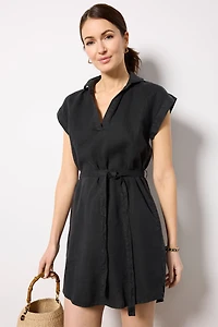 BELTED TUNIC SHIRT DRESS