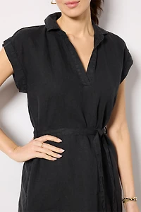 BELTED TUNIC SHIRT DRESS