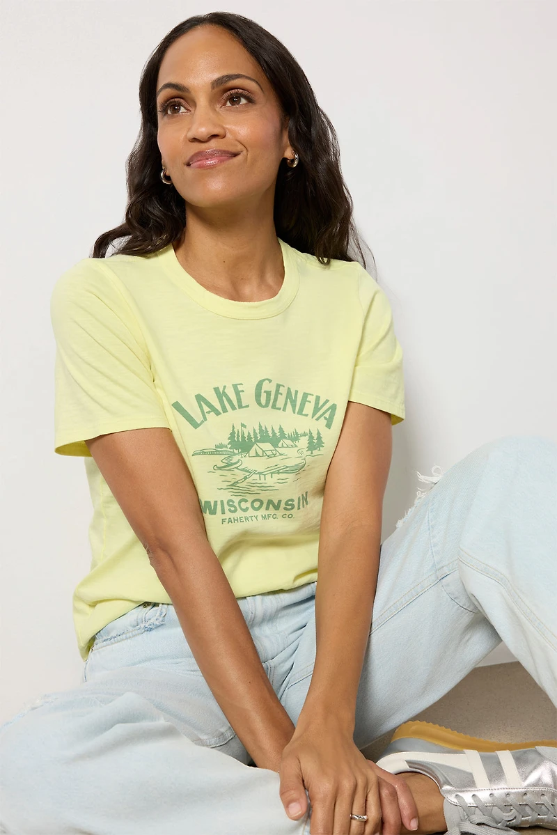 Lake Geneva Sunwashed Crew Tee