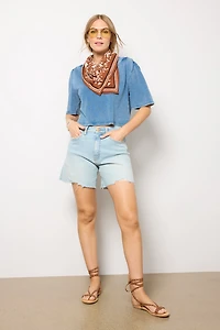 Escape Knit Denim Sweatshirt