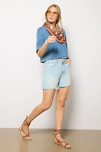 Escape Knit Denim Sweatshirt