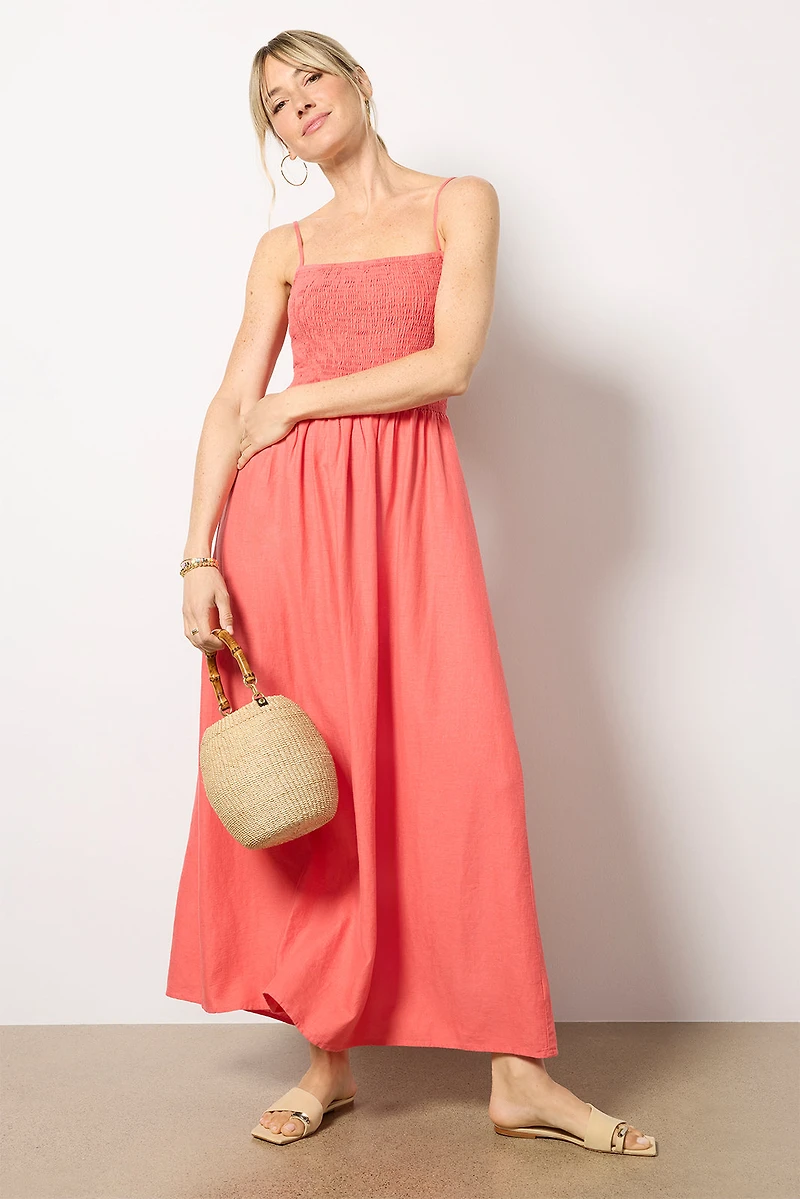 Bayside Linen Maxi Dress